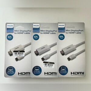 Philips Mini DisplayPort to HDMI Cable - Blue and White